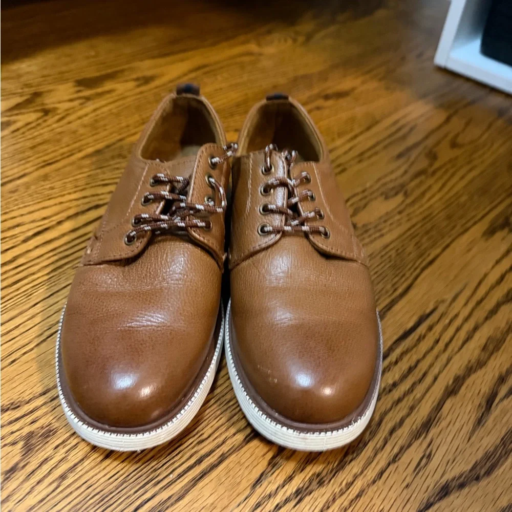 Florsheim Tan Brown Leather Kids Dress Shoes